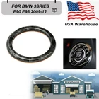 Carbon Fiber Car Engine Start Stop Push Button Ring Trim For BMW E92 E93 E90