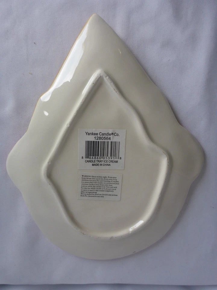 Летний совок керамическая свеча лоток Yankee свечи новый, розовый мороженое конус посыпать - Изображение 2 из 4