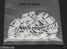 100 PCS ALUMINUM SILVER BICYCLE BIKE SHIFTER BRAKE CABLE TIPS CAPS END CRIMP NEW