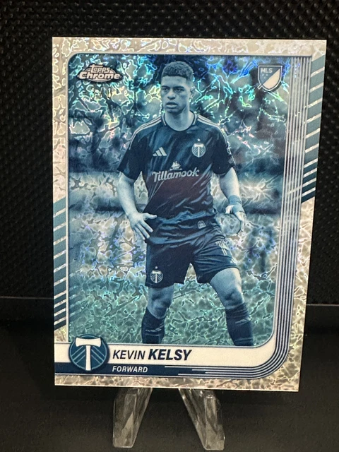 2025 Topps Chrome MLS Kevin Kelsy Frozenfractor -3/0 Portland Timbers /5 SSP
