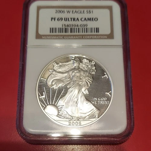 2006 West Point American Silver Eagle $1 NGC PF 69 Ultra Cameo Proof 1 oz .999