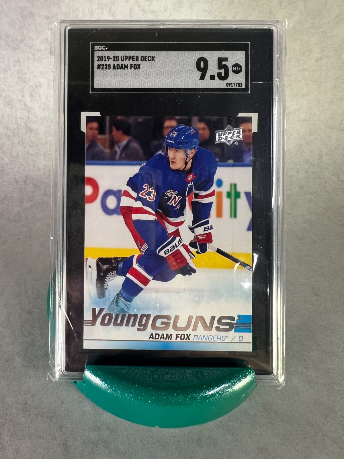 Adam Fox 2019-2020 Upper Deck #228 Young Guns SGC 9.5 MT+