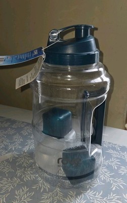 NEW 88 oz Water Bottle Jug 2.6L w/ Handle Ice cubes Plastic Charity