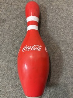 Coca Cola Vintage Wooden Bowling Pin Full Size Collectible Used