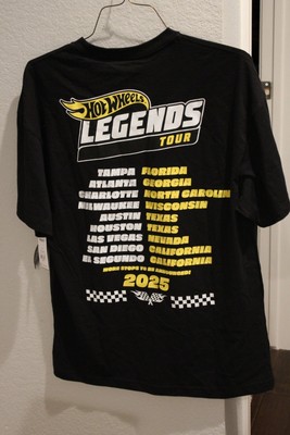 T-shirt Homme Hot Wheels 'Built Not Bought' - Motif Double Face - Taille 2XL - Neuf Avec Étiquette (NWT)