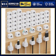 Magnetic Cable Organizer 48 Pack Adhesive Cable Clip Holder