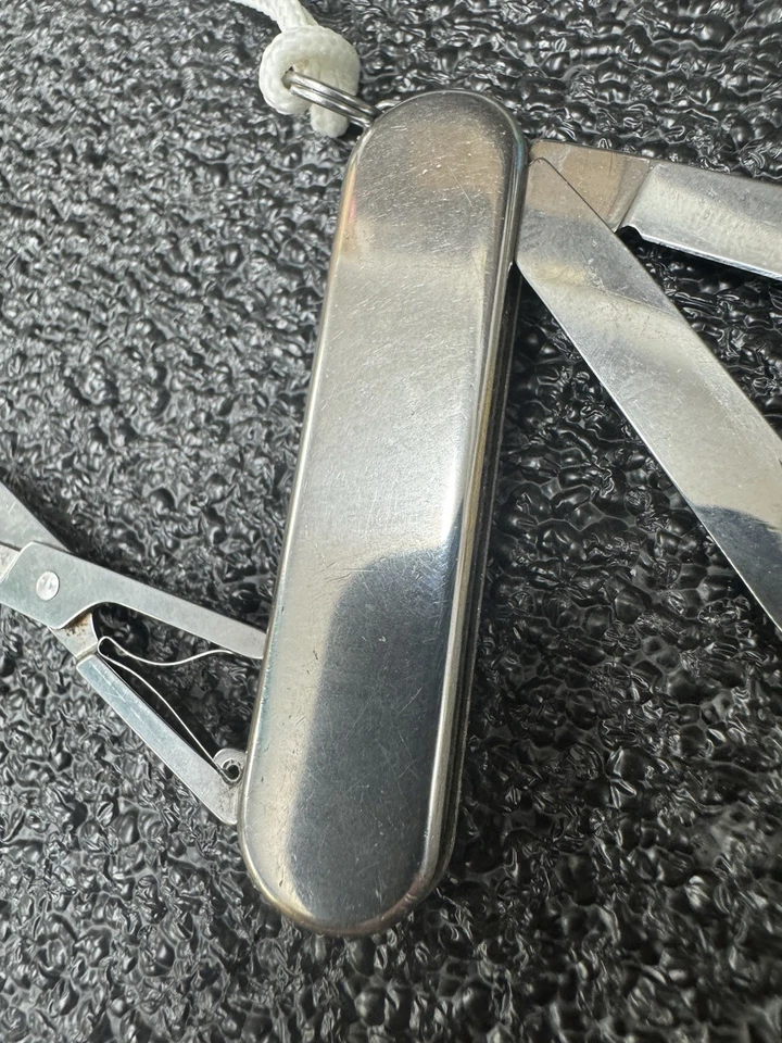 Victorinox Classic Custom Polished Brushed Stainless Swiss Army 58mm w/ Lanyard - Image 2 of 4