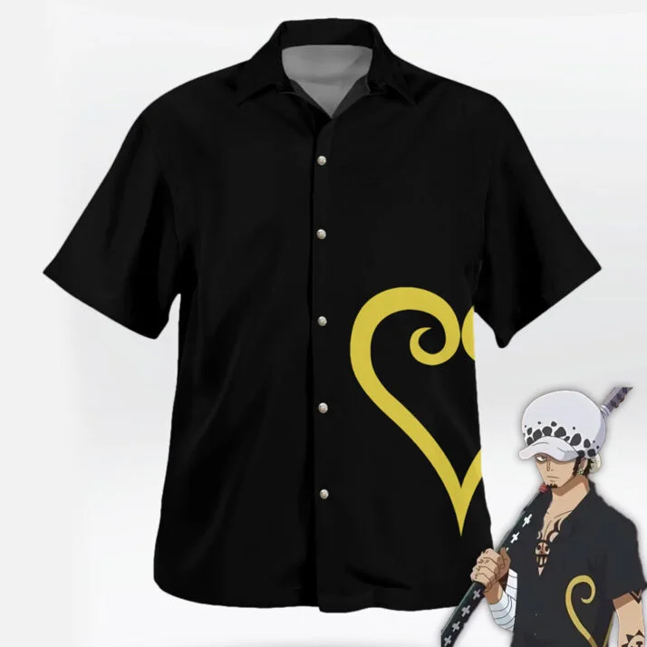 Trafalgar Law Zou Arc Cosplay Button-Up Blac | eBay