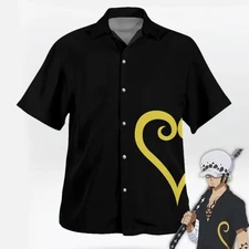 Trafalgar Law Zou Arc Cosplay Button-Up Blac