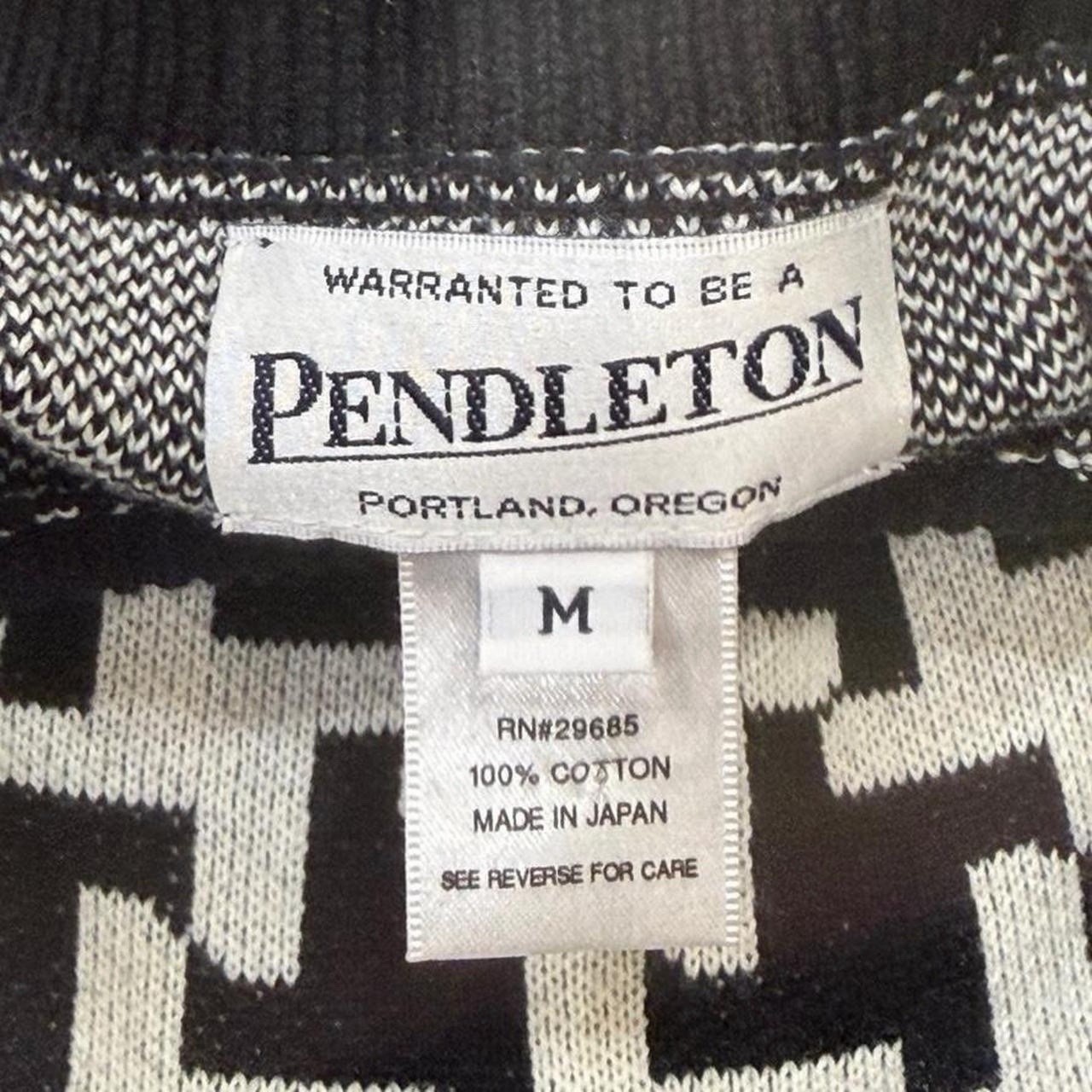 Pendleton Cotton Knit Geometric Pattern Turtlenec… - image 3