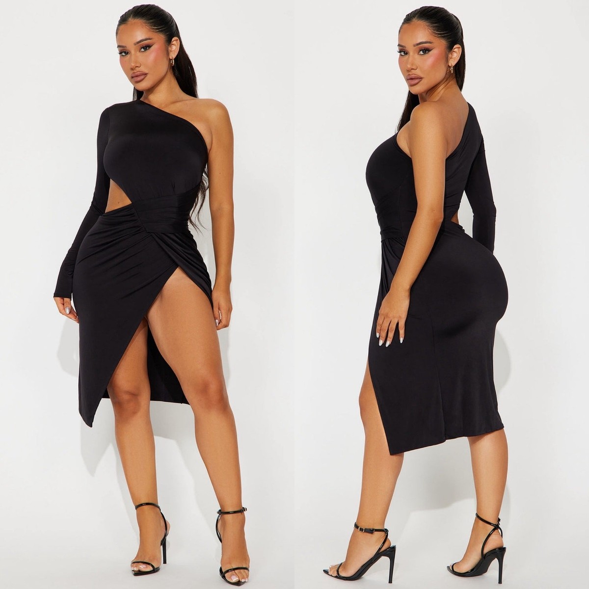princess polly baby blue dress NWT Fashion Nova Black Mimi Midi Dress SIZE MEDIUM Orig $40