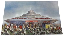 Braniff International Airways Space Ship Freedomland, USA Postcard