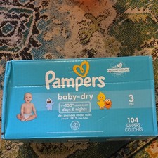 Pampers Baby-Dry Size 3 Diapers 104 Count for 16-28lbs Unisex Babies