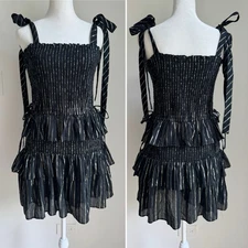 House Of Harlow 1960 black gold sleeveless mini dress  Size S