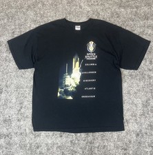 Space Shuttle Program NASA All Missions T Shirt Mens XL Black Short Sleeve