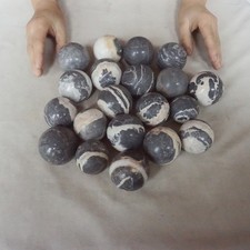 9.9LB 20Pcs Natural Zebra Rock Jasper Crystal  Sphere Ball Healing Sinkiang