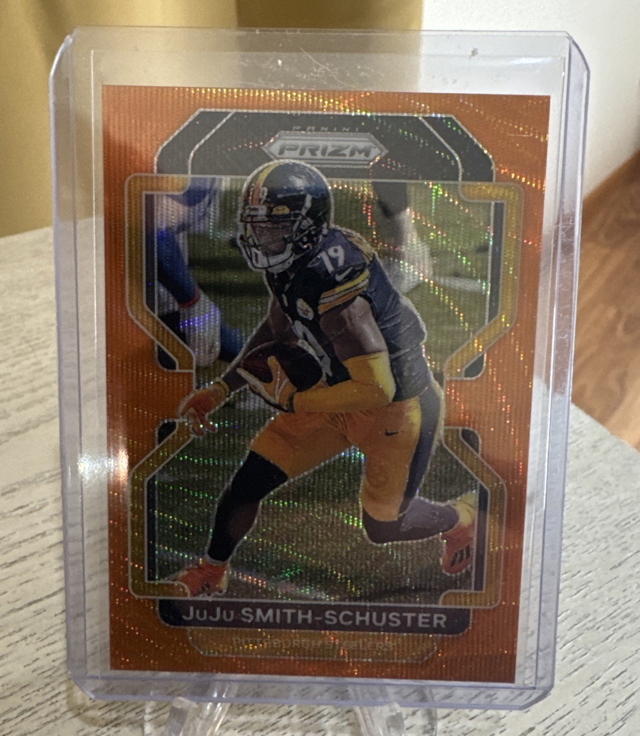 2021 Panini Prizm Orange Wave Prizm 26/60 JuJu Smith-Schuster #249 9su