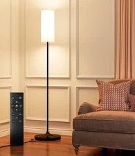 LED Floor Lamp for Living Room, Dimmable Standing Lamps with Foot Switch,Remote 