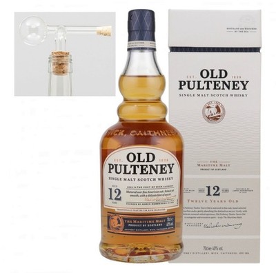 Old Pulteney 12 Jahre scotch Single Malt Whisky + Glaskugelportionierer