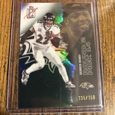 2025 Derrick Henry /150 Topps Signature Class #6 Green Refractor NFL Ravens