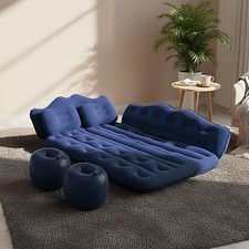 CAMPING INFLATABLE HIGH RAISED AIR BED MATTRESS AIRBED BUILT IN ELECTRIC PUMP UK
