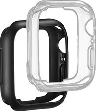 Insignia- Bumper Cases for Apple Watch 45mm 2-Pack - Black/Clear