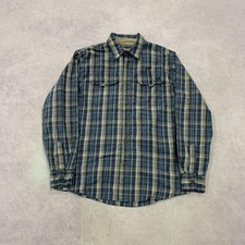 Wrangler Shirt Utility, Checked patterned long sleeve button up shirt Men's M