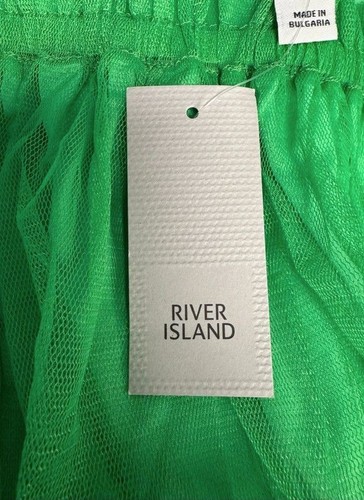 River island womens showmance mesh midi dress size 12 green BNWT - Picture 9 of 12