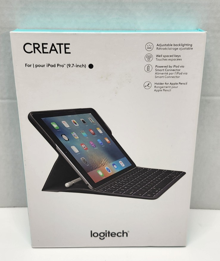 Logitech CREATE Backlit Keyboard Case for iPad Pro 9.7" Smart Connector &ndash; Black