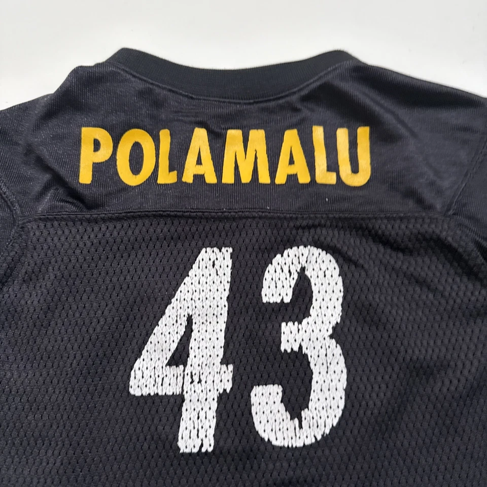 NFL Pittsburgh Steelers Troy Polamalu Jersey Infantil 24 Meses Negro Reebok NFL Foto 4 de 4