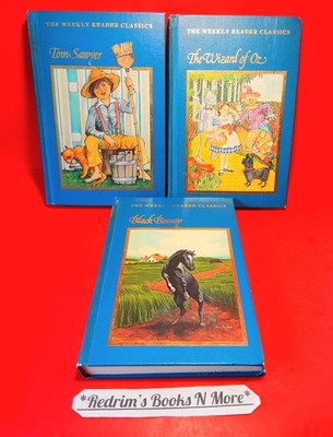 Lot 3 *Weekly Reader Classics* Black Beauty/Wizard Of Oz/Tom Sawyer Hardcover