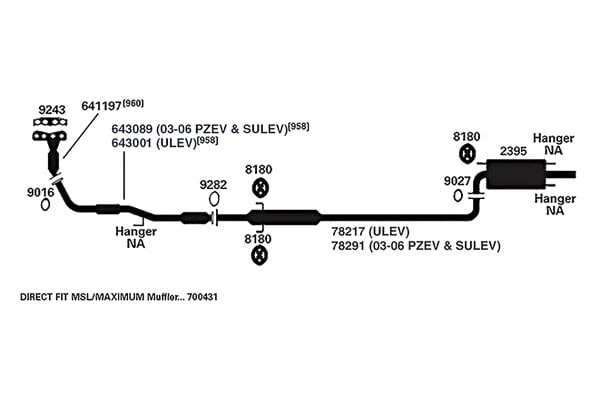 For Toyota Camry 2003-2006 AP Exhaust 78291 Exhaust Intermediate Pipe - Imagem 2 de 2