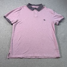 Rodd Gunn Shirt Polo Mens XL Pink Rugby Short Sleeve Logo Cotton Sport Fit