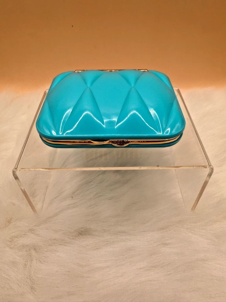 MUI MUI Turquoise Compact Dual Sided Mirror with Pouch NIB - Image 4 of 4