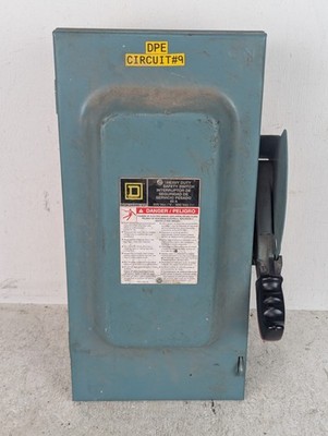 Square D H362 Safety Switch Interruptor Heavy Duty Disconnect 60A 600v Fused