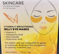 LaSplash Cosmetics Vitamin C, Brightening  Jelly Eye Mask. 40 Pcs/ 20 Pairs-New