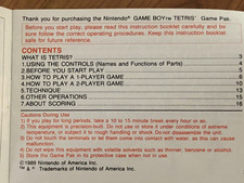 Tetris 1989 Nintendo Game Boy Cartridge Video Game