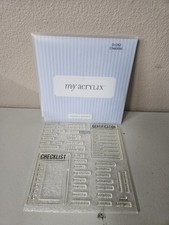 Close to My Heart Stamps My Acrylix Checklist D1252 Words ID Phrases Set