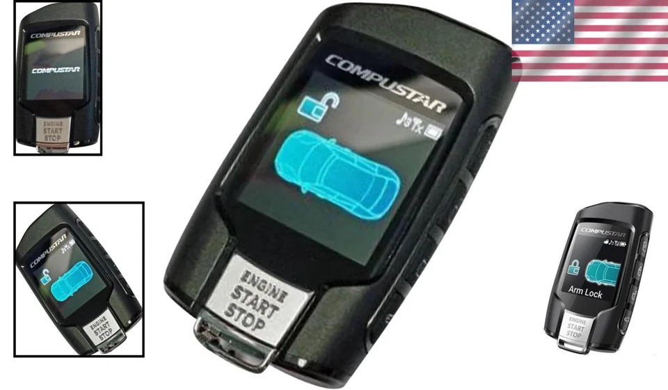 2 Way LCD Replacement Remote Transmitter 5 Button 3000 Feet Range Car Alarm C... - Image 2 of 4