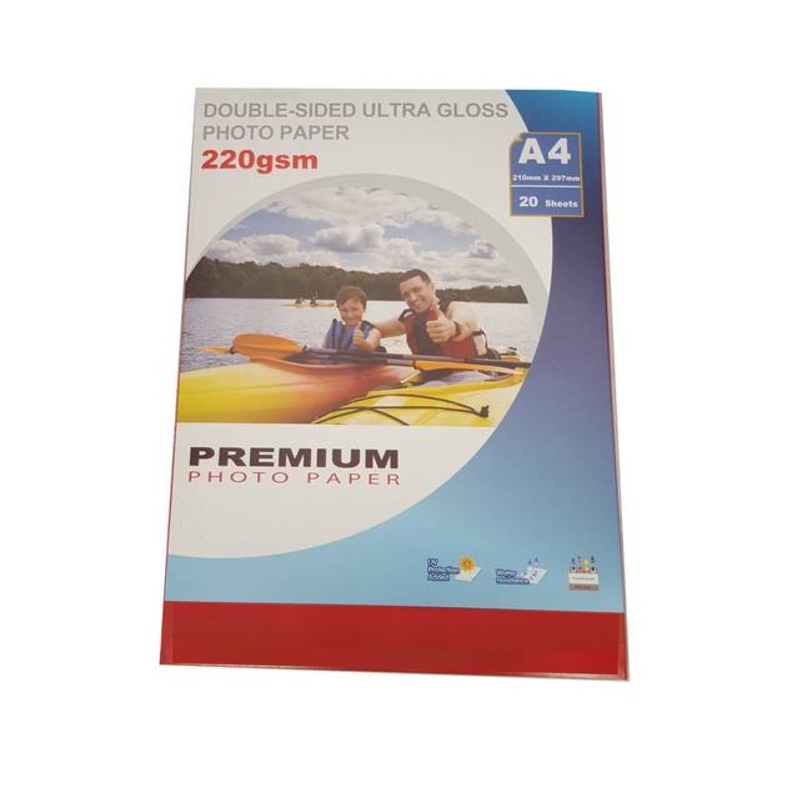 Premium A4 Double Sided 220gsm Gloss Inkjet Paper  20 Sheets