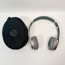 Beats by Dr. Dre Solo HD Wired On-Ear Headphones w/ Case   White/Gray Tested 