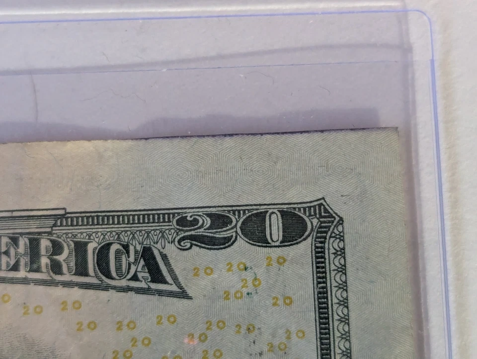 US 2017 $20, Trinary Serial Numbers, Ink Smear, Obverse And Reverse Top Corners  - Image 4 of 4
