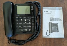 AT T CL 2939 Black Corded Large Number Tilt Display Desk Or Wall Speaker Phone