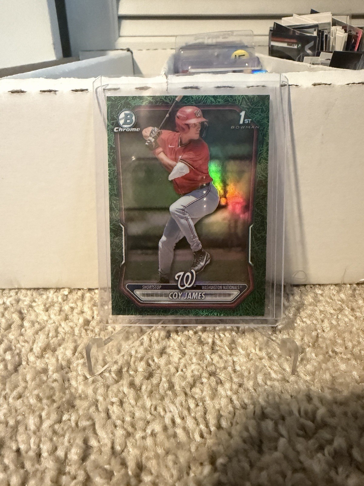 Coy James 2026 Bowman 1st Green Grass Chrome Refractor #/99 #BCP-33 Nationals