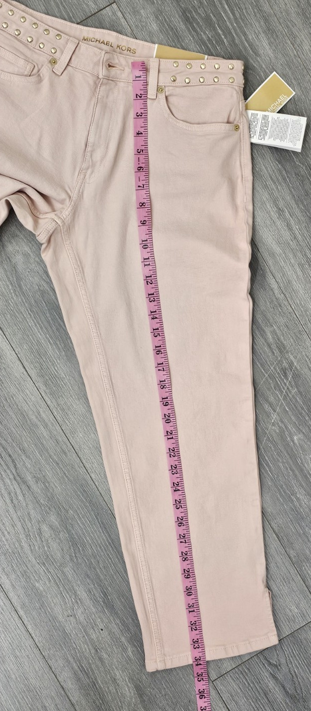 Michael Kors NWT Size 6 Rosewater Pink Studded Pants Vintage Style MSRP $125 thumbnail 14