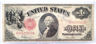 1917 $1 Red Seal Sawhorse Legal Tender Note Lot. H520