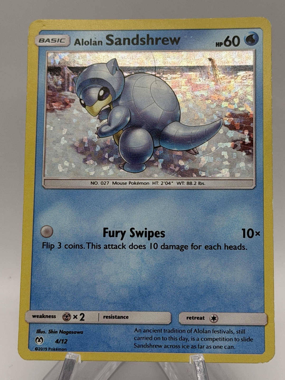 Alolan Sandshrew - 4/12 - Pokemon McDonald's Promos Holo 2019