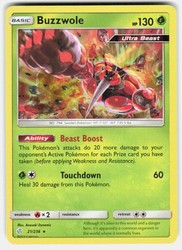 Buzzwole 21/236 Cosmic Eclipse Holo Rare