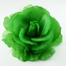 7 inches Super Large Green Fabric Flower Brooch