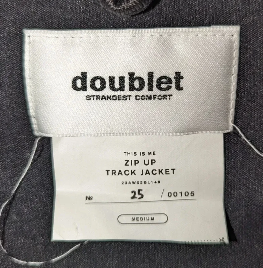 Chaqueta de Pista Doublet Japón Negra Unisex con Cremallera Edición Limitada #25/105 Talla M Foto 4 de 4